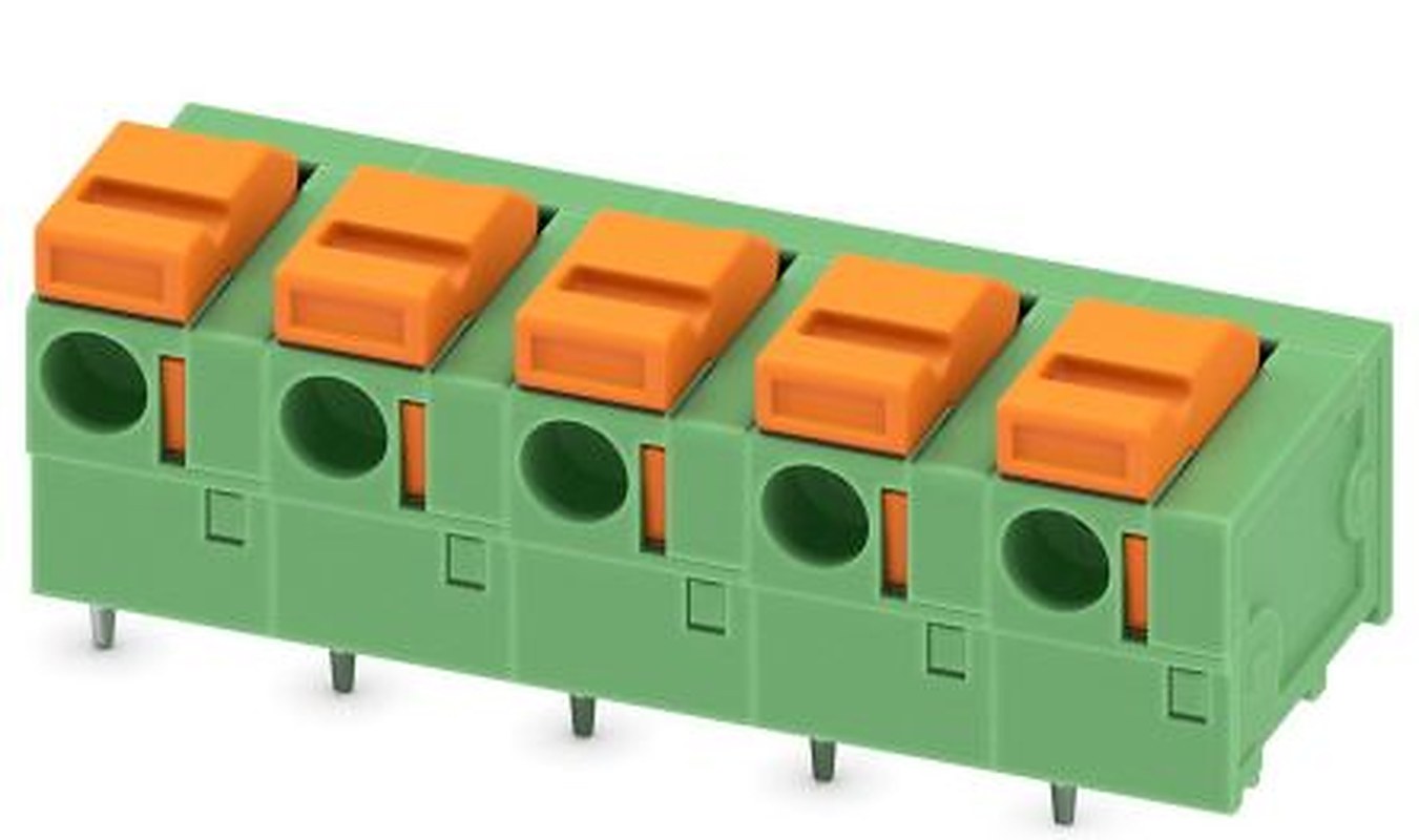 Phoenix Contact FFKDSA1/H1-7.62- 5 Series Horizontal PCB Terminal Block, 5 Contact(s), 7.62 mm Pitch, 1 Row
