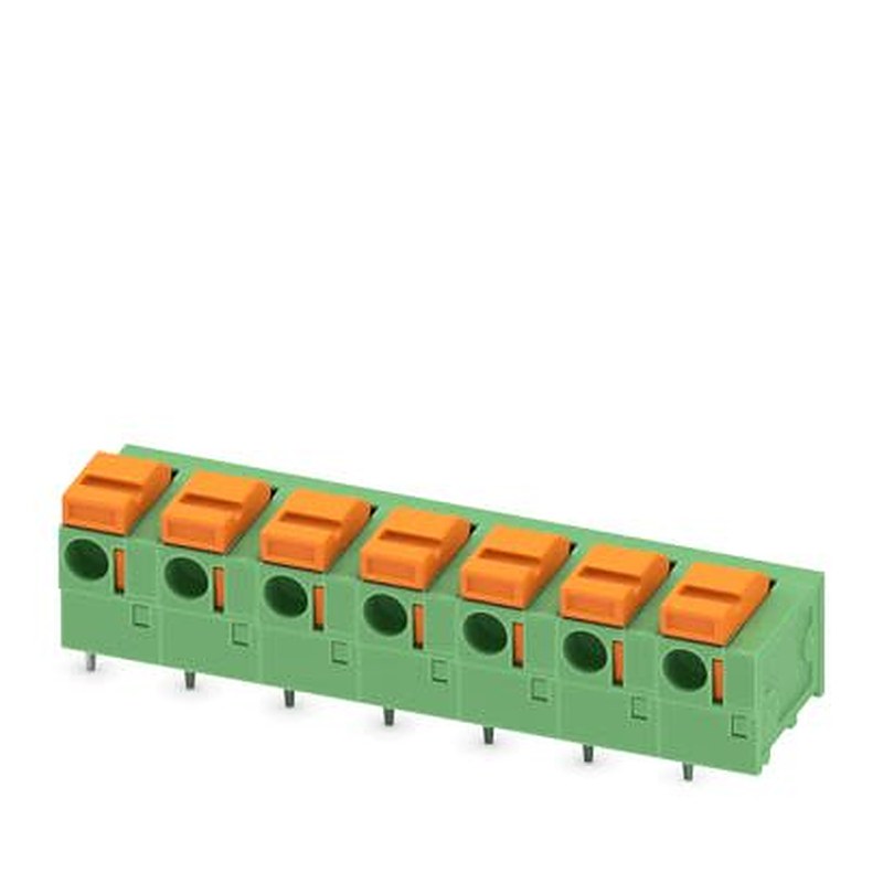 Phoenix Contact FFKDSA1 Series PCB Terminal Block, 7-Contact, 7.62 mm Pitch, Wave Soldering Mount, 1 Row