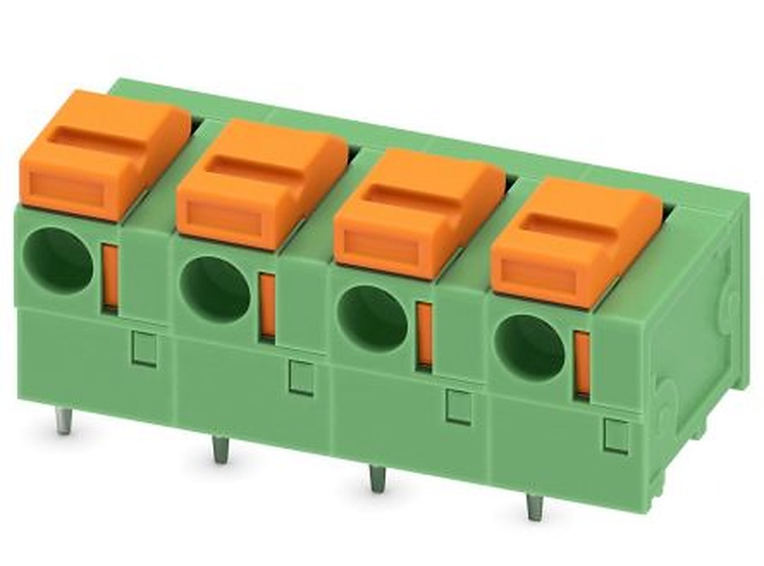 Phoenix Contact FFKDSA1/H1-7.62- 4 Series Horizontal PCB Terminal Block, 4 Contact(s), 7.62 mm Pitch, 1 Row