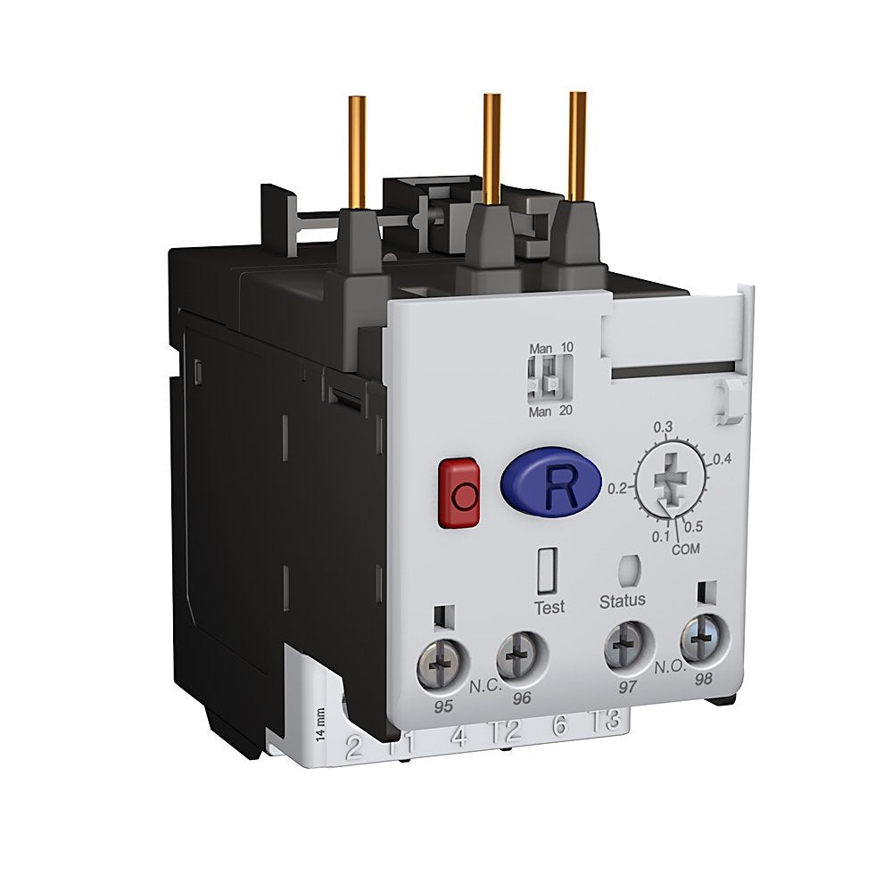 E100 Overload Relay, Trip Class 10 or 20, Basic Overload Relay, 0.1...0.5A, IEC 100-C C09...C23