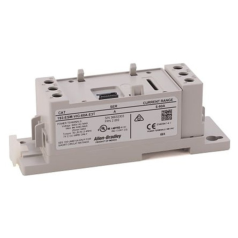 Allen Bradley, 193 ESM Overload Relay, 60A Contact Rating