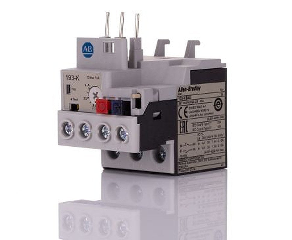 Allen Bradley, 193K Overload Relay 1 NO/1 NC, 2.9A, 4 A F.L.C, 4A Contact Rating, 6 W, 690V ac