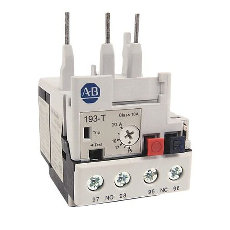 Allen Bradley, 193-T1 Overload Relay, 15A, 20 A F.L.C, 2mA Contact Rating, 12 W, 15V