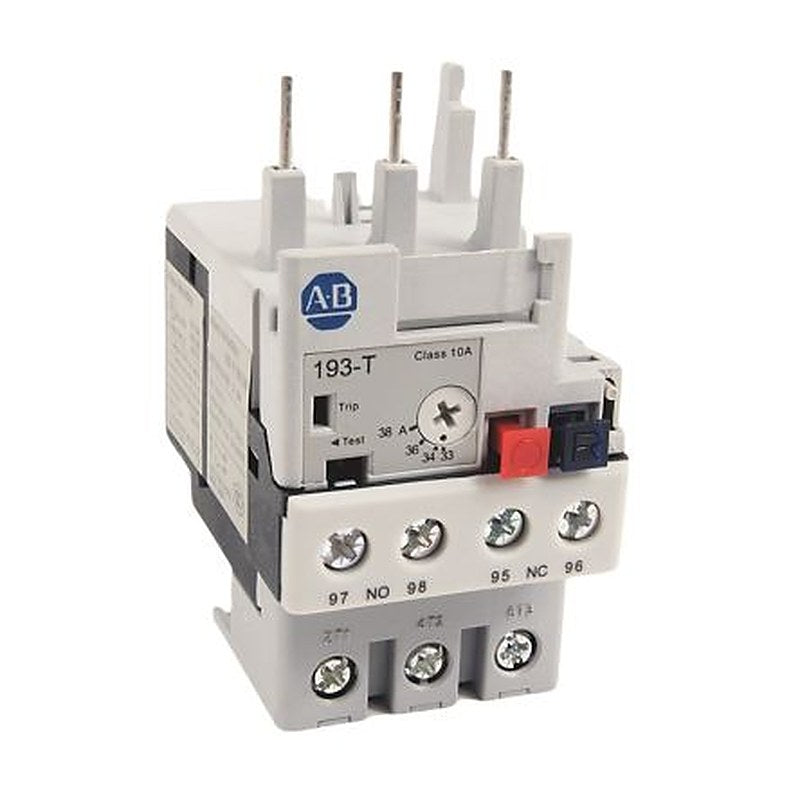 Allen Bradley, 193-T1 Overload Relay, 33A, 38 A F.L.C, 2mA Contact Rating, 12 W, 15V