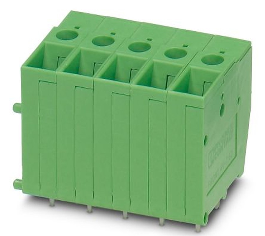 Phoenix Contact FRONT 4-V-7.62- 4 Series Horizontal PCB Terminal Block, 4 Contact(s), 7.62 mm Pitch, 1 Row
