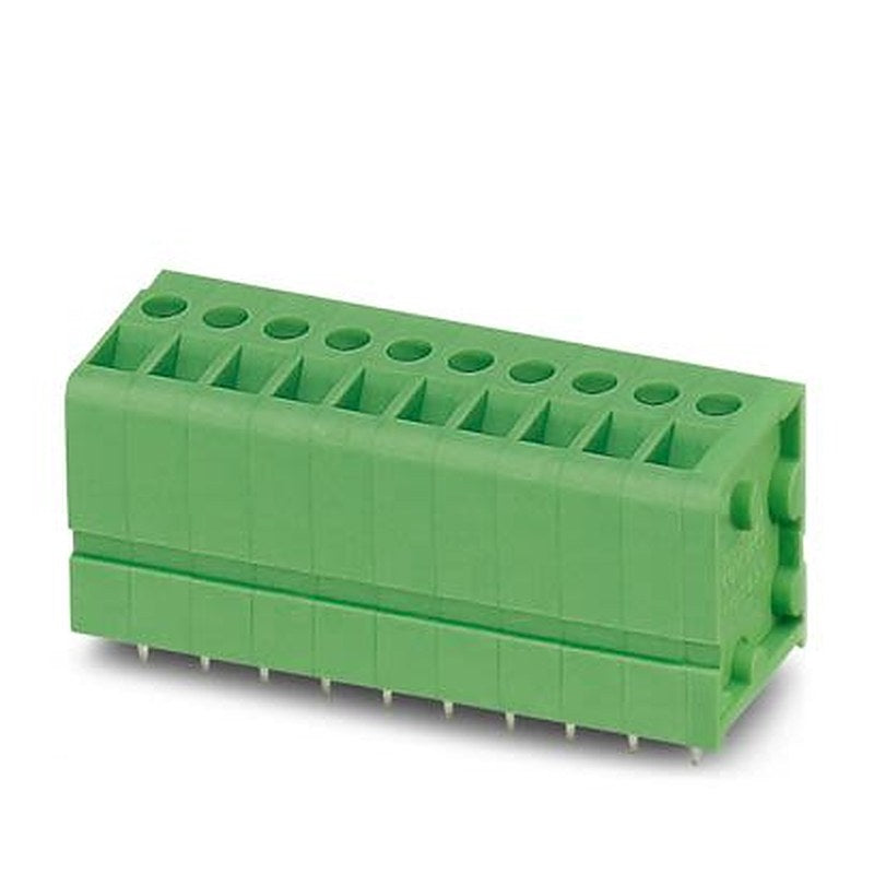 Phoenix Contact PCB Terminal Block, 12-Contact, 5 mm Pitch, Wave Soldering Mount, 1 Row
