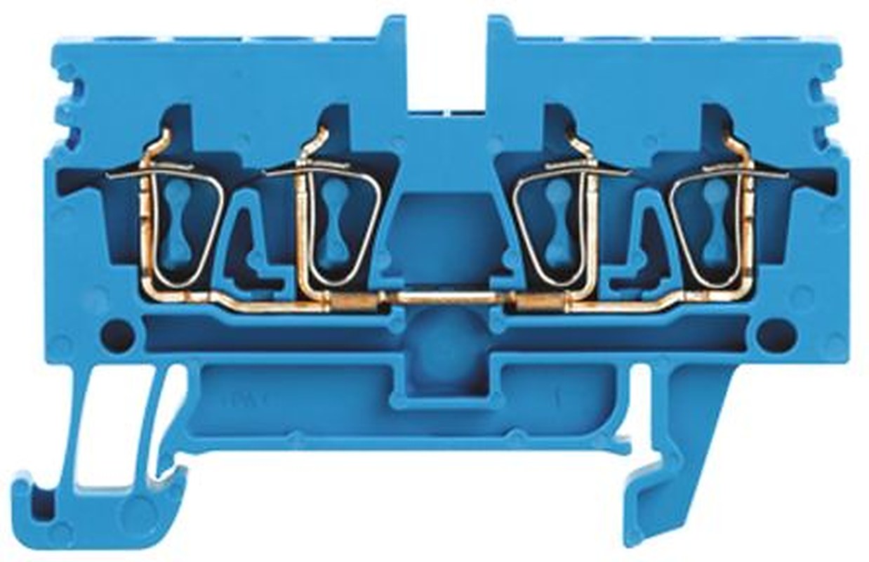 Weidmüller 1933750000 Z Series Feed Through Terminal Block Blue, 0.5mm², 4 mm², 1-Level, Clamp