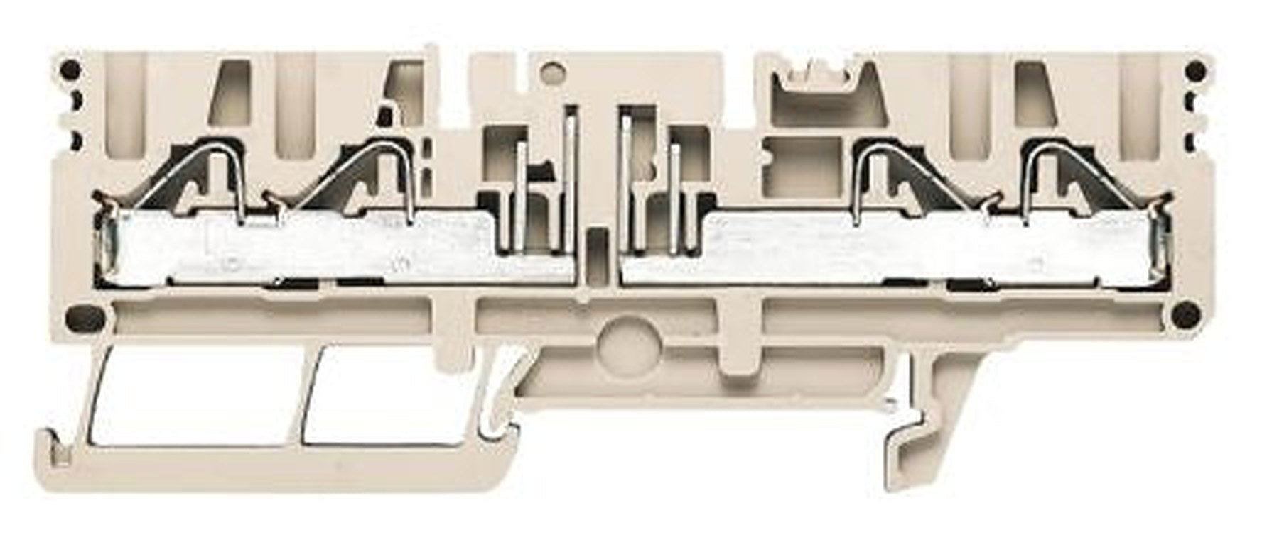 Weidmüller 1933890000 P Series Non-Fuse DIN Rail Terminal Dark Beige, 0.5mm², 6 mm², 1-Level, Push-in