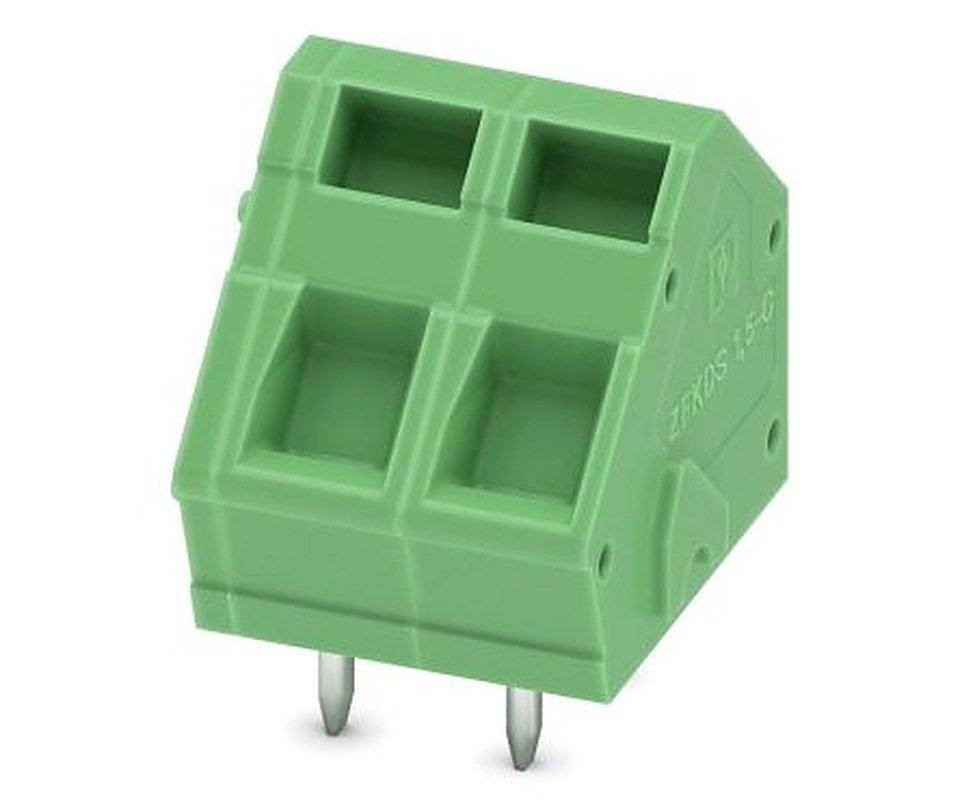 Phoenix Contact ZFKDSA 1.5C-5.0- 2 Series Horizontal PCB Terminal Block, 2 Contact(s), 5 mm Pitch, 1 Row