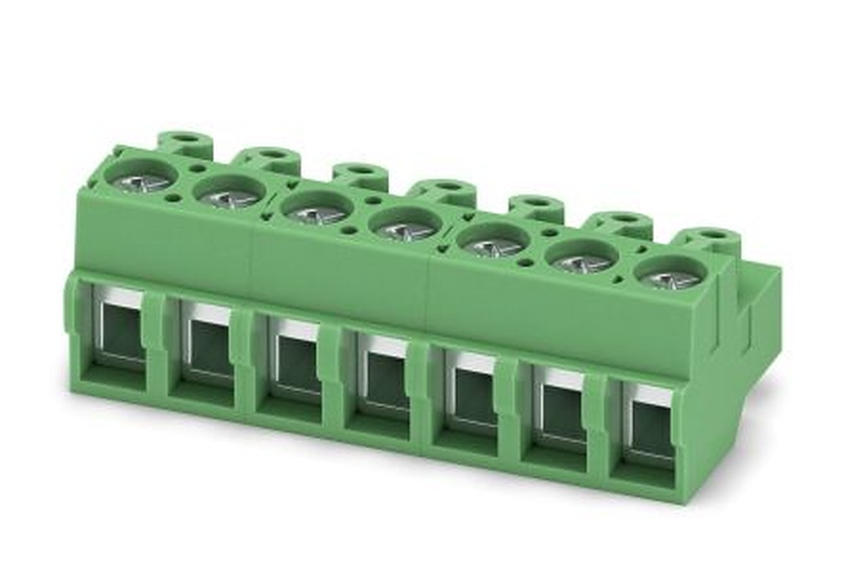 Phoenix Contact PT 1.5/ 7-PVH-5.0-A Series Pluggable Terminal Block, 7-Contact, 5 mm Pitch, 1 Row, 1935064