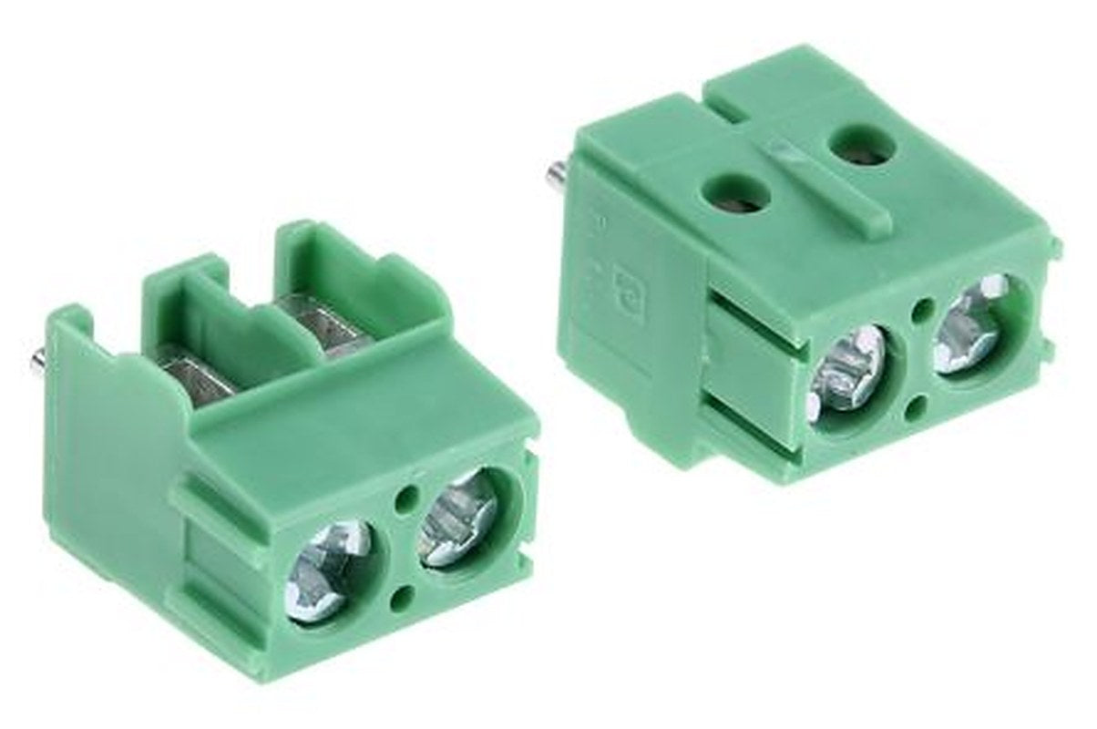 Phoenix Contact PT 1.5/2-5.0-H Series Horizontal PCB Terminal Block, 2 Contact(s), 5 mm Pitch, 1 Row
