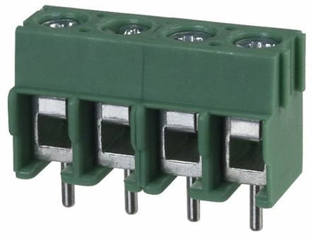 Phoenix Contact PT 1.5/4-5.0-H Series Horizontal PCB Terminal Block, 4 Contact(s), 5 mm Pitch, 1 Row