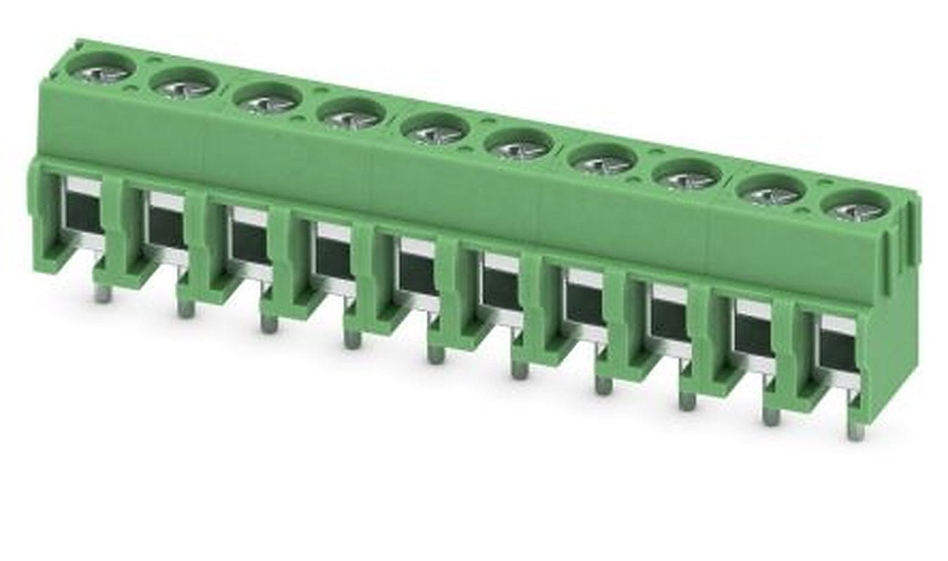 Phoenix Contact PT 1.5/10-5.0-H Series Horizontal PCB Terminal Block, 10 Contact(s), 5 mm Pitch, 1 Row