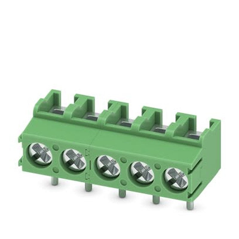 Phoenix Contact PCB Terminal Block, 5-Contact, 5 mm Pitch, Wave Soldering Mount, 1 Row