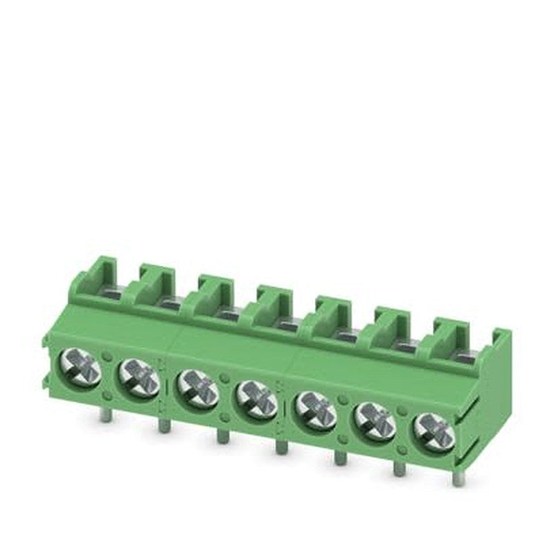 Phoenix Contact PCB Terminal Block, 7-Contact, 5 mm Pitch, Wave Soldering Mount, 1 Row