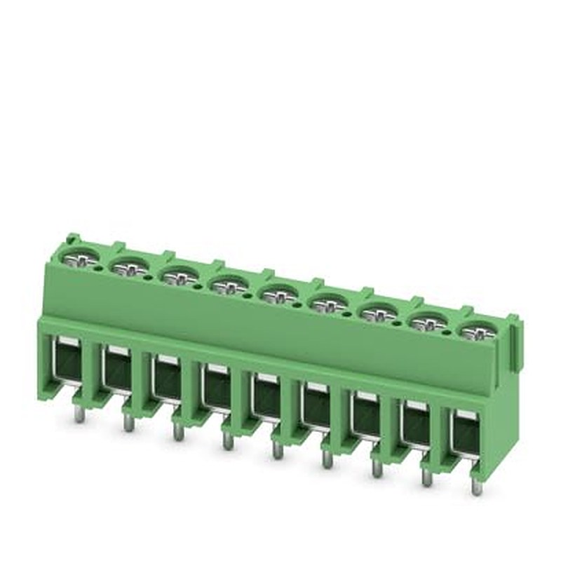 Phoenix Contact PCB Terminal Block, 9-Contact, 5 mm Pitch, Wave Soldering Mount, 1 Row