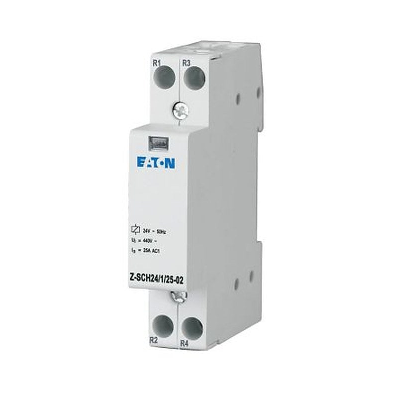 Eaton Z-SCH Installation Contactor, 24V Coil, 2-Pole, 25 A 24V, 2 NC, 440V