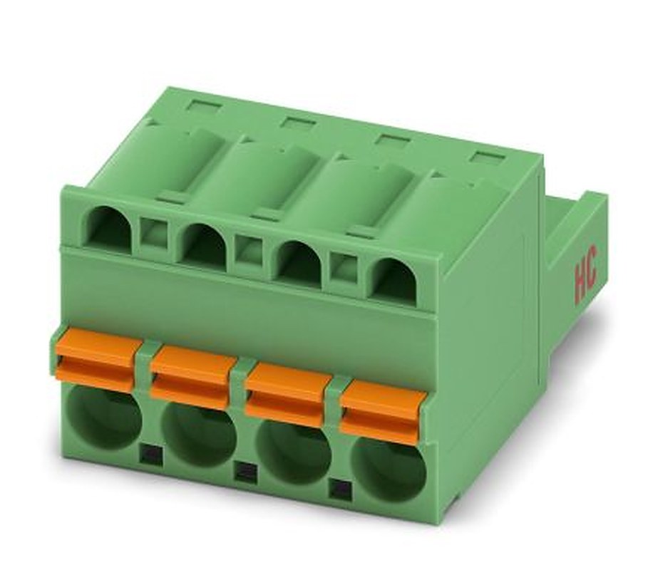 Phoenix Contact FKC 2.5 HC/4 ST Series Pluggable Terminal Block, 4-Contact, 5 mm Pitch, 1 Row, 1942170
