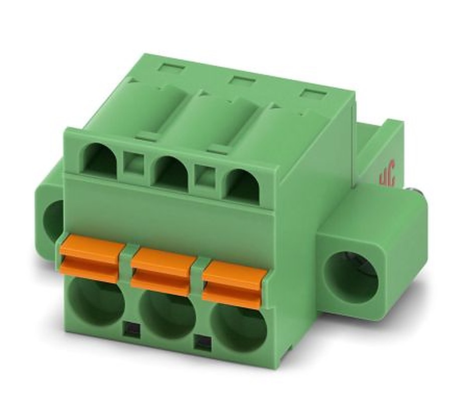 Phoenix Contact FKC 2.5 HC/3-STF Series Pluggable Terminal Block, 3-Contact, 5 mm Pitch, 1 Row, 1942277