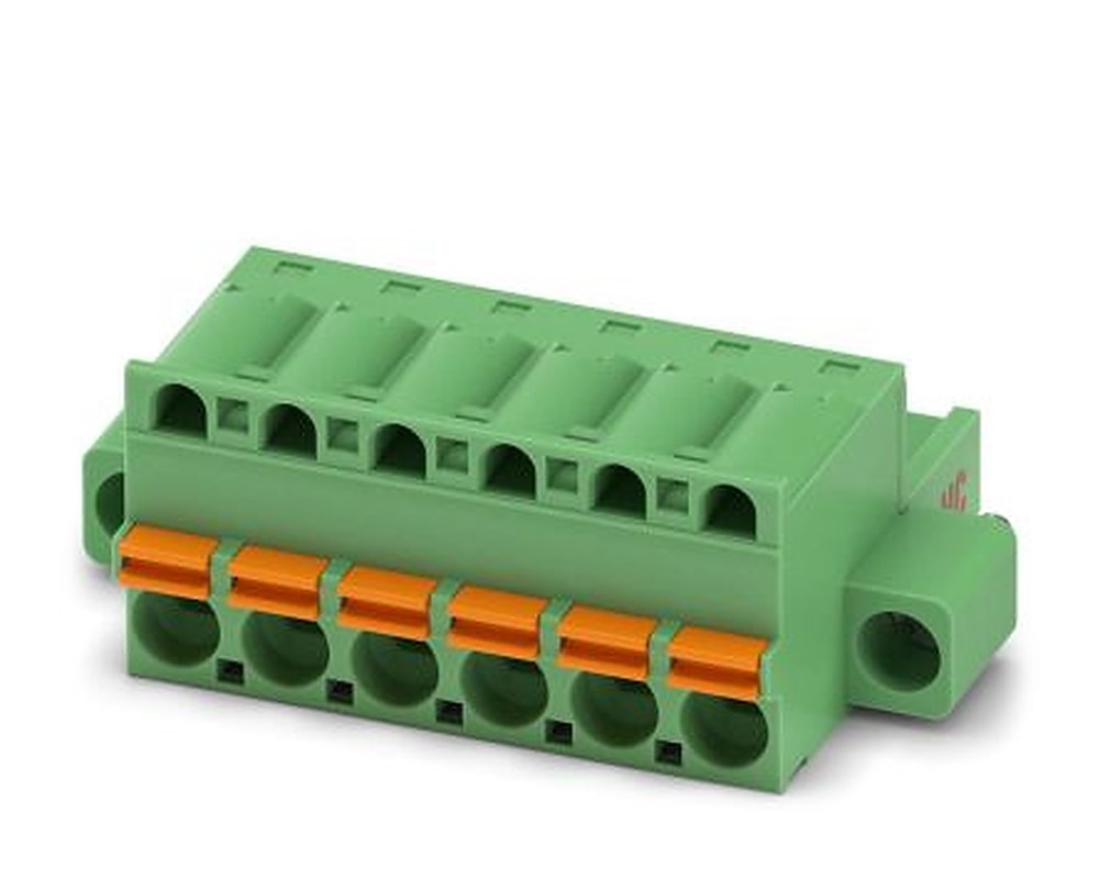 Phoenix Contact FKC 2.5 HC/6-STF Series Pluggable Terminal Block, 6-Contact, 5 mm Pitch, 1 Row, 1942303