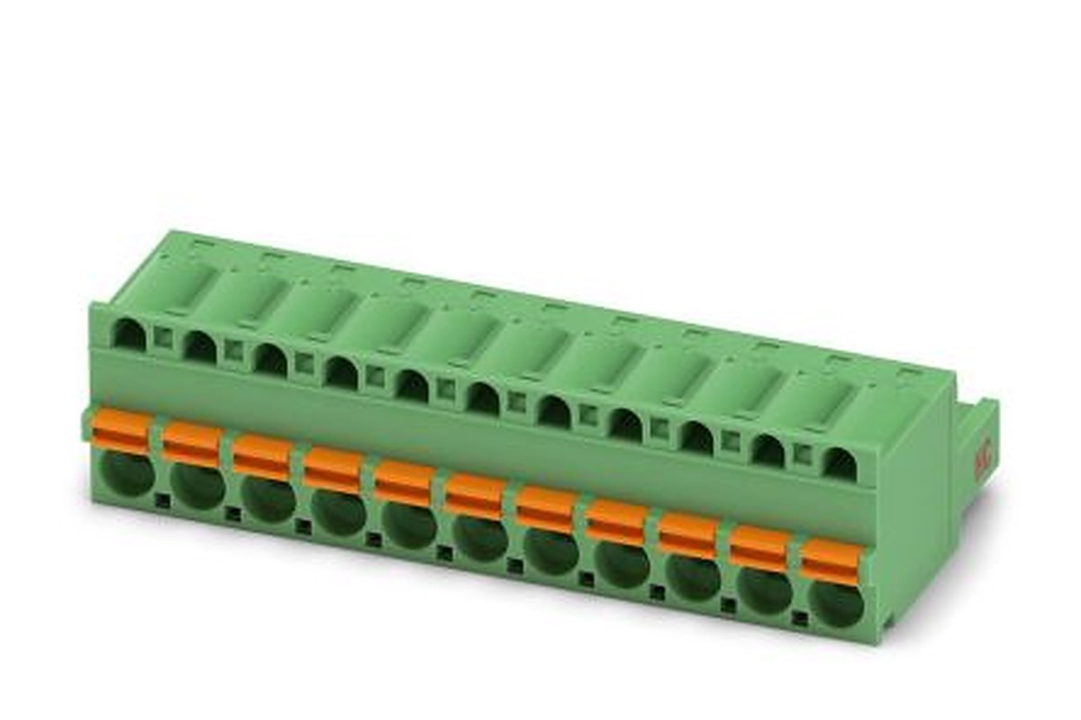 Phoenix Contact FKC 2.5 HC/11-ST-5.08 Series Pluggable Terminal Block, 11-Contact, 5.08 mm Pitch, 1 Row, 1942468
