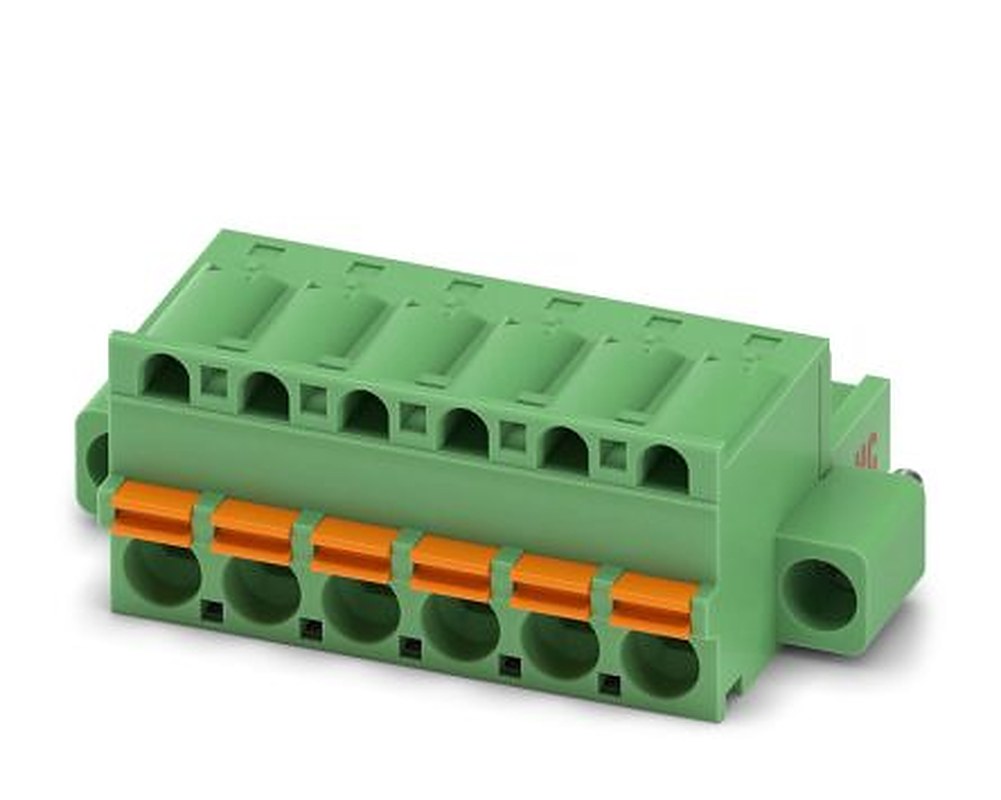 Phoenix Contact FKC 2.5 HC/6-STF-5.08 Series Pluggable Terminal Block, 6-Contact, 5.08 mm Pitch, 1 Row, 1942523