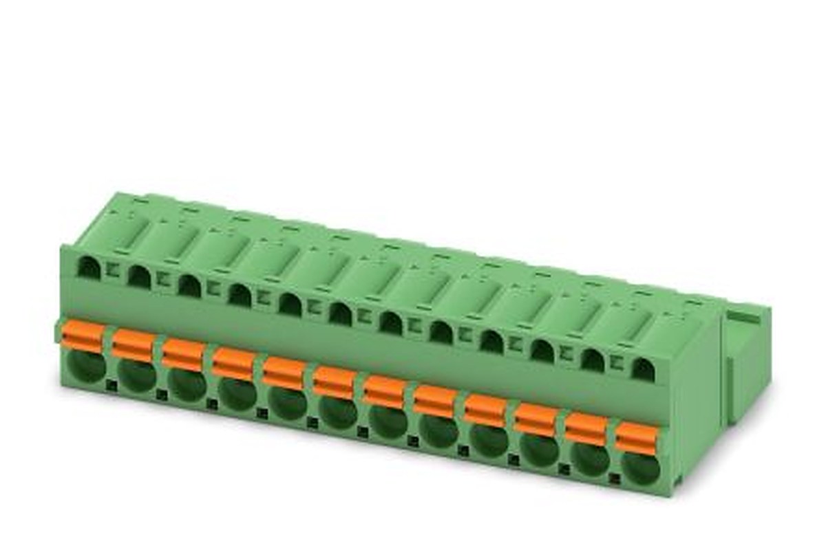 Phoenix Contact FKIC 2.5 HC/12-ST-5.08 Series Pluggable Terminal Block, 12-Contact, 5.08 mm Pitch, 1 Row, 1942691