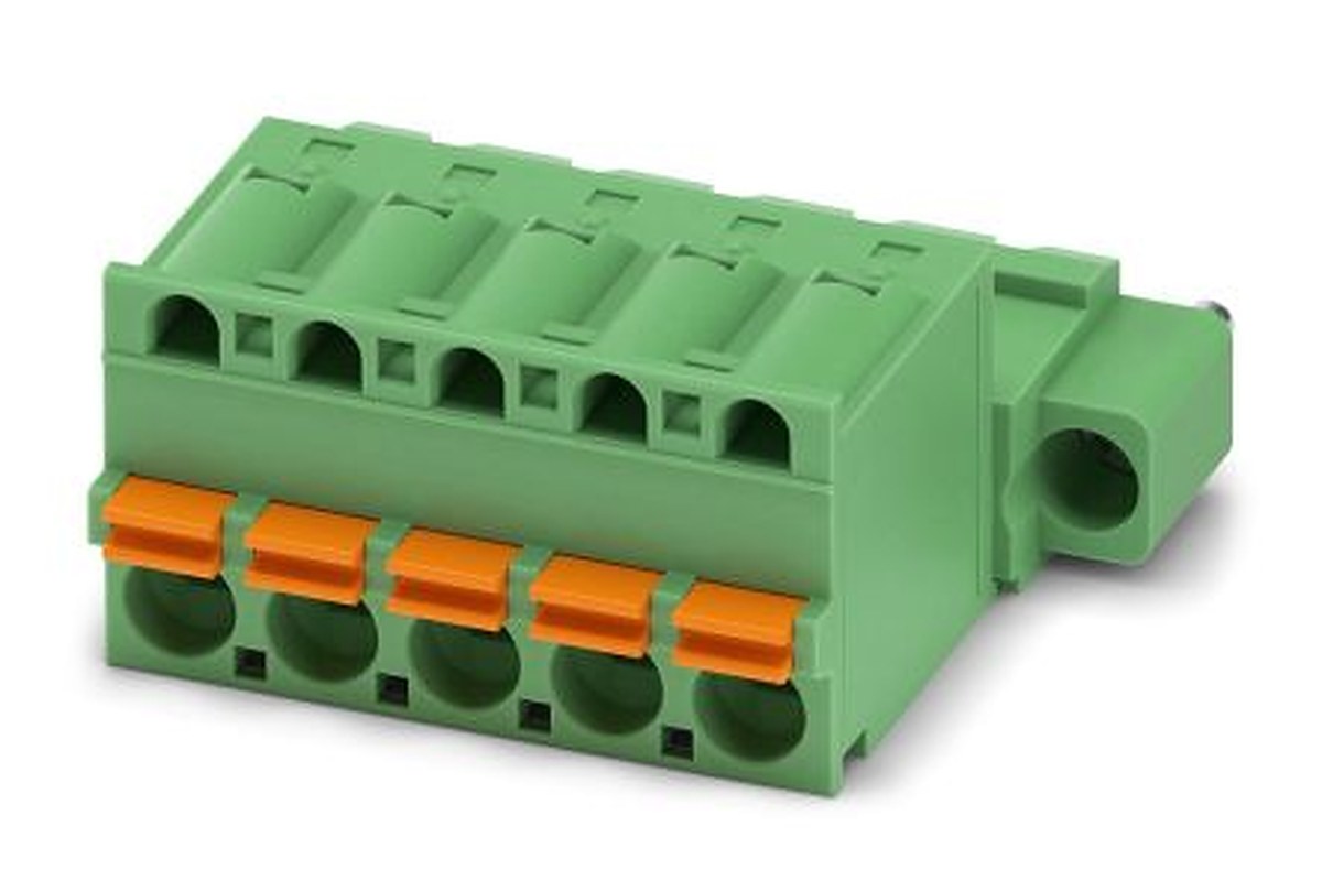 Phoenix Contact FKIC 2.5 HC/5-STF-5.08 Series Pluggable Terminal Block, 5-Contact, 5.08 mm Pitch, 1 Row, 1942730