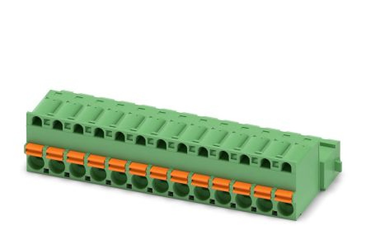Phoenix Contact FKIC 2.5/13-ST-RN Series Pluggable Terminal Block, 13-Contact, 5 mm Pitch, 1 Row, 1947010