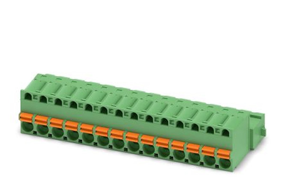 Phoenix Contact FKIC 2.5/14-ST-RN Series Pluggable Terminal Block, 14-Contact, 5 mm Pitch, 1 Row, 1947023
