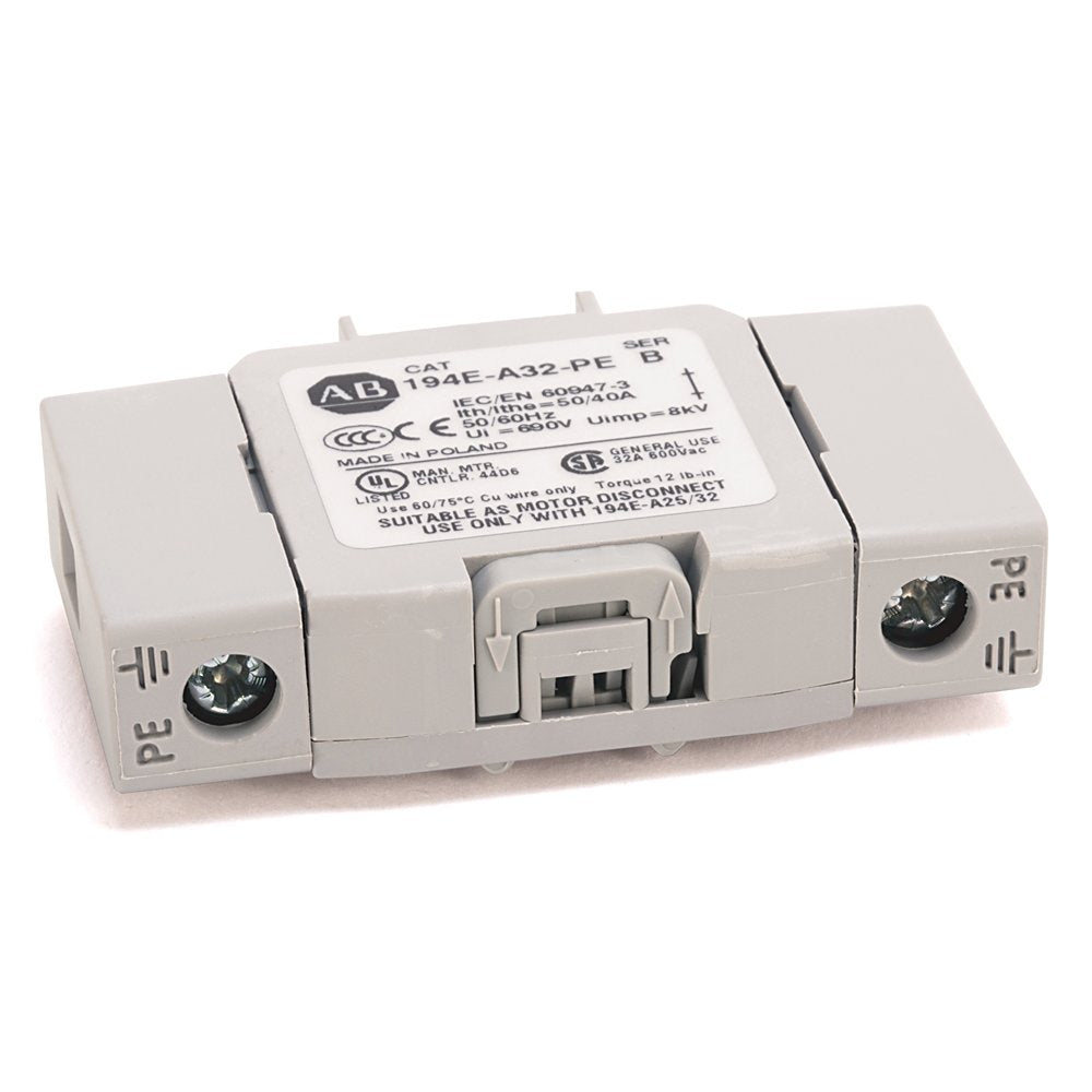 194E Accessories, Earthing / Grounding Terminal, 40 - 63 Amp , Base / DIN Rail ,