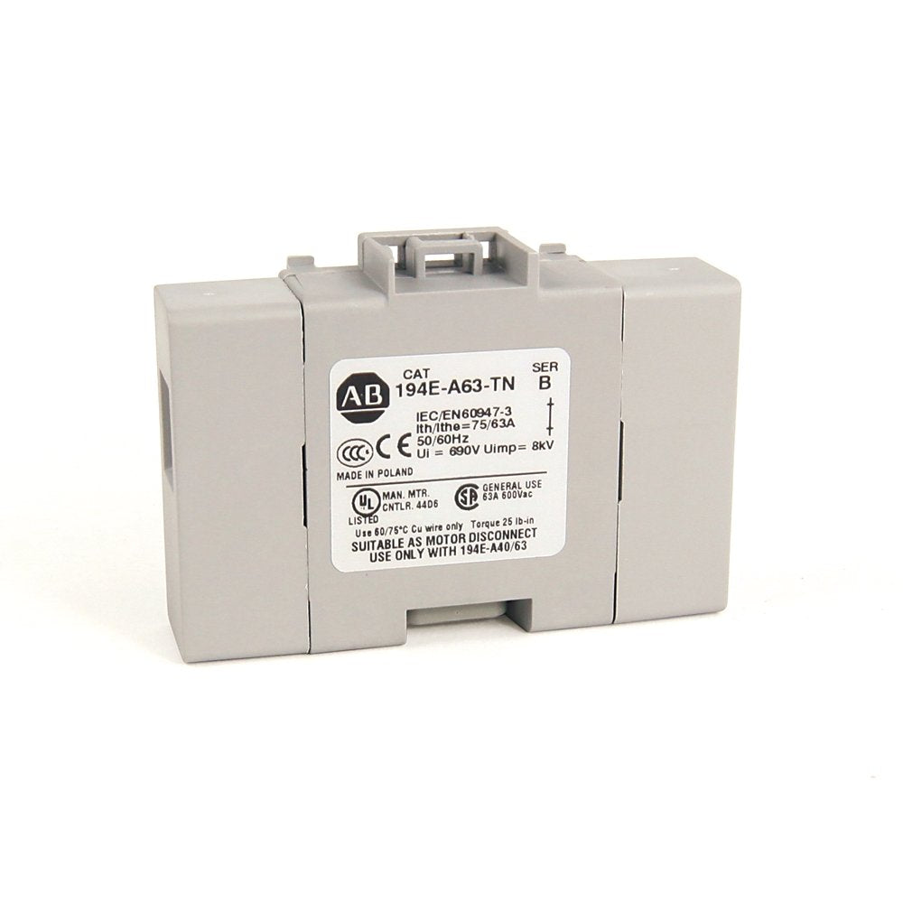 194E Accessories, Neutral Terminal, 40 - 63 Amp , Base / DIN Rail ,