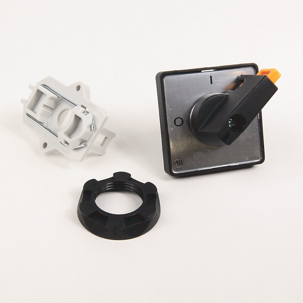 IEC Control and Load Switch Actuator, Type E, Gray/Black, Legend Text: 1-0-2 (90°), European Product Offering