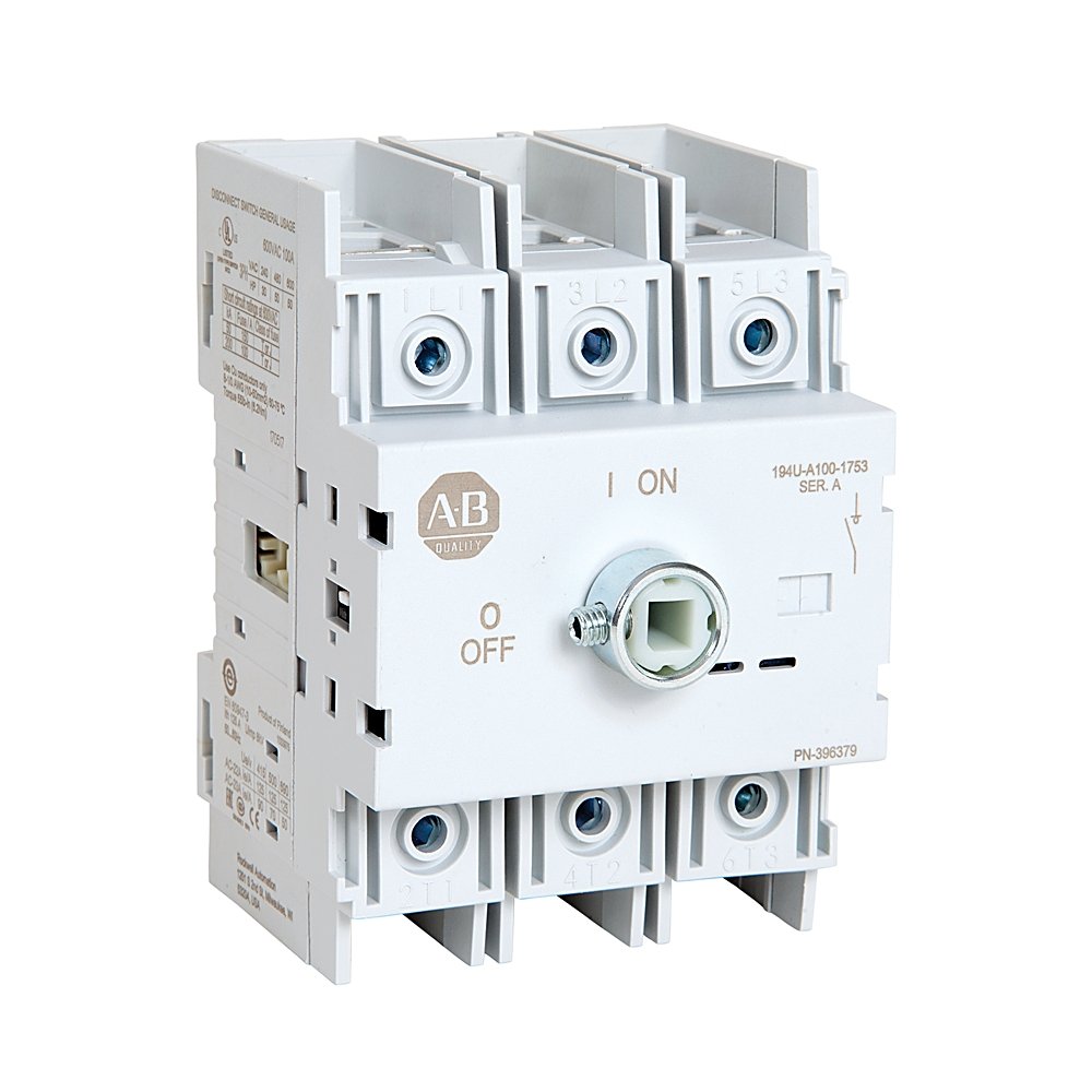 194U Non-Fused Disconnect Switch, OFF-ON 90°3 Poles