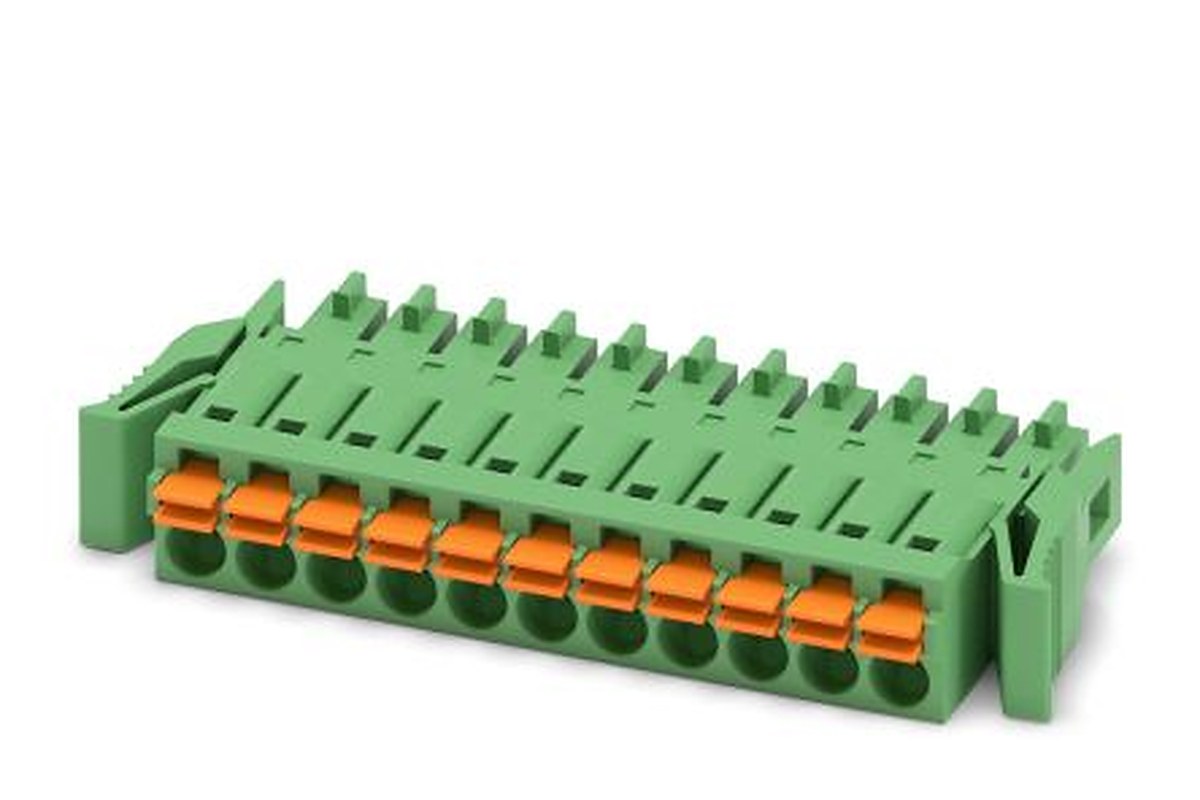Phoenix Contact FMC 1.5/11-ST-3.5-RF Series Pluggable Terminal Block, 11-Contact, 3.5 mm Pitch, 1 Row, 1952115