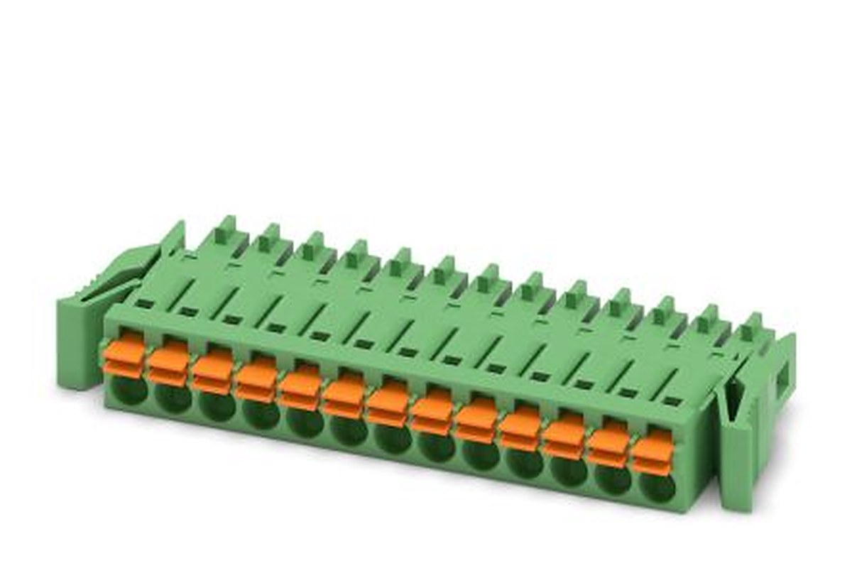 Phoenix Contact FMC 1.5/13-ST-3.5-RF Series Pluggable Terminal Block, 13-Contact, 3.5 mm Pitch, 1 Row, 1952131