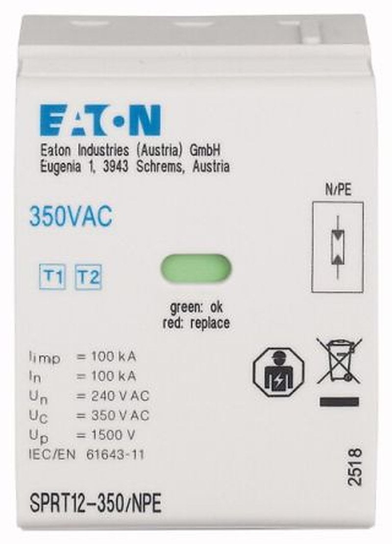 Eaton Surge Arrester, 100 kA, 350 V ac