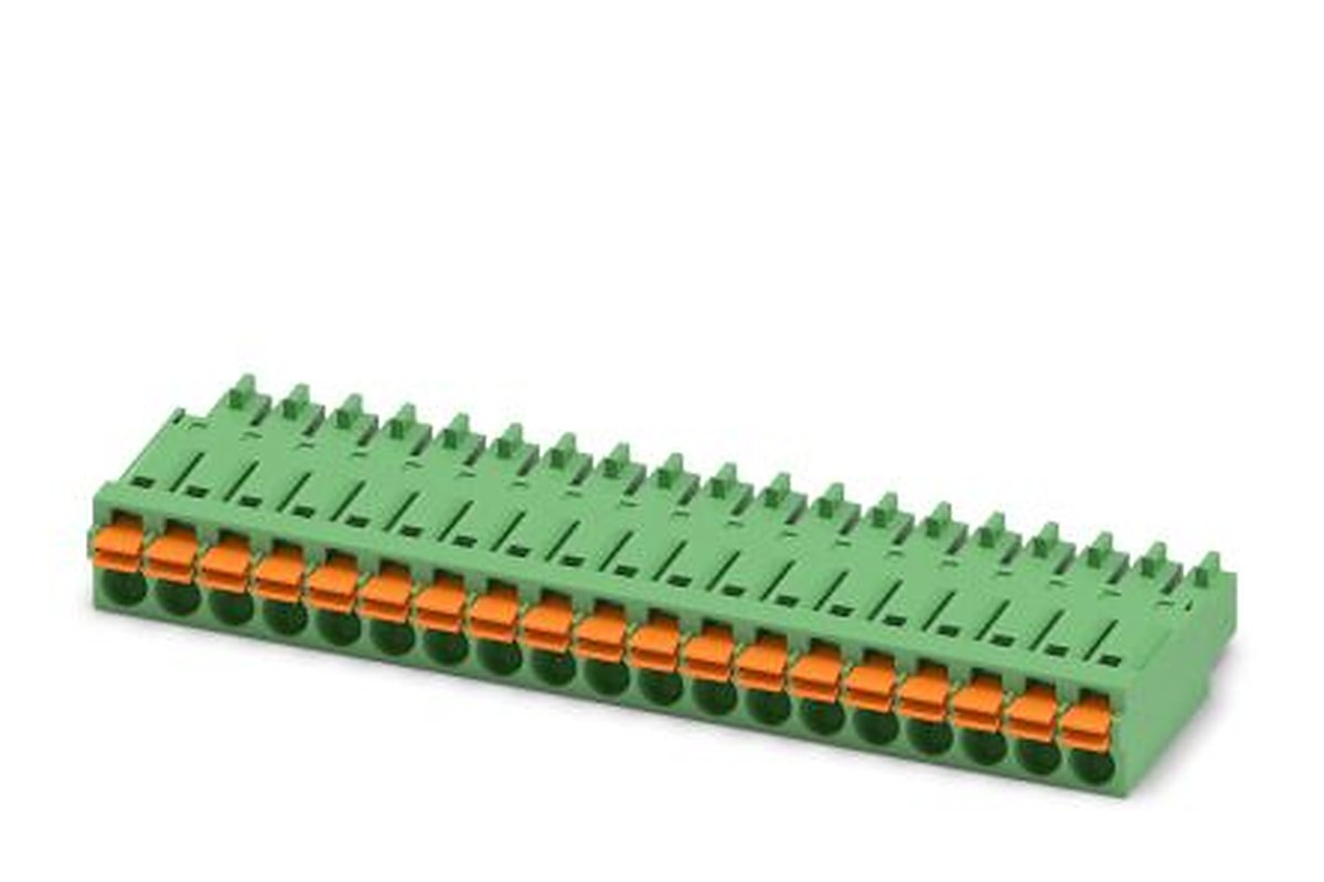 Phoenix Contact FMC 1.5/19-ST-3.5 Series Pluggable Terminal Block, 19-Contact, 3.5 mm Pitch, 1 Row, 1952432
