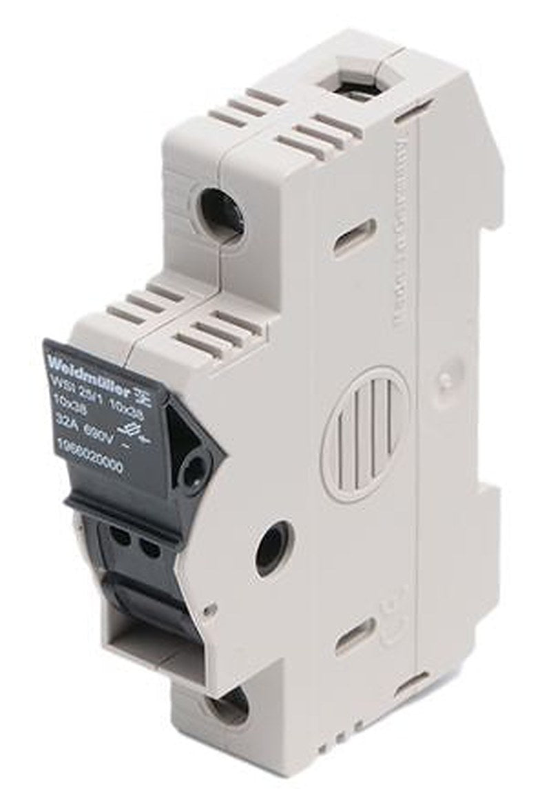 Weidmüller 1966020000 W Series Fused DIN Rail Terminal Beige, 10mm², 1-Level, Screw