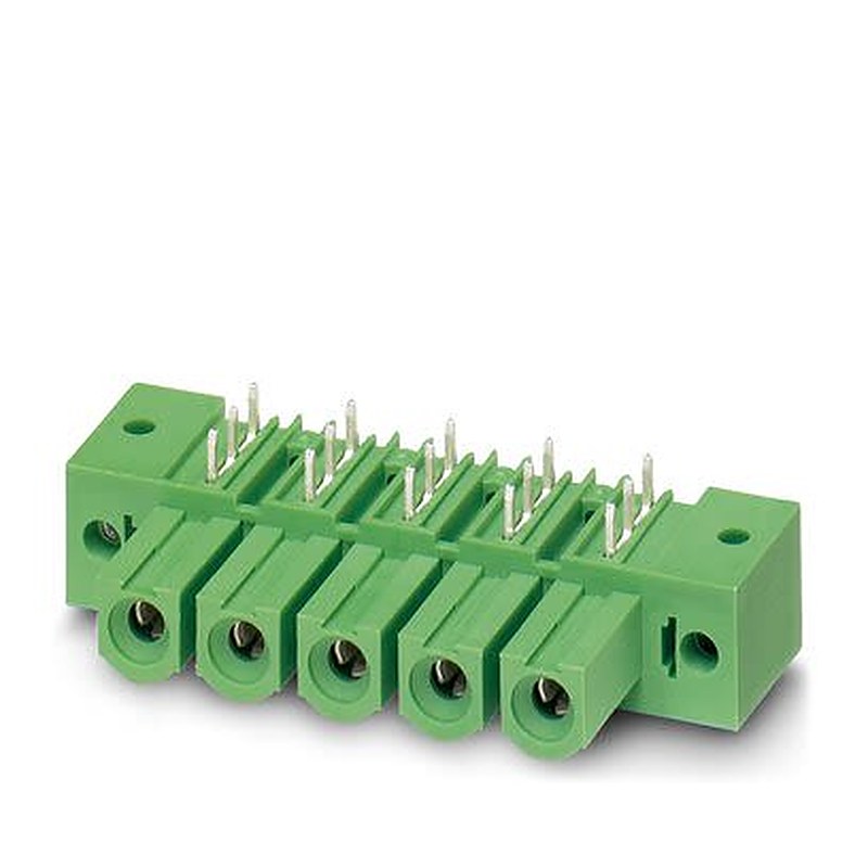 Phoenix Contact IPC Series Right Angle Wave Soldering Mount PCB Header, 9 Contact(s), 10.16 mm Pitch, 1 Row, Shrouded