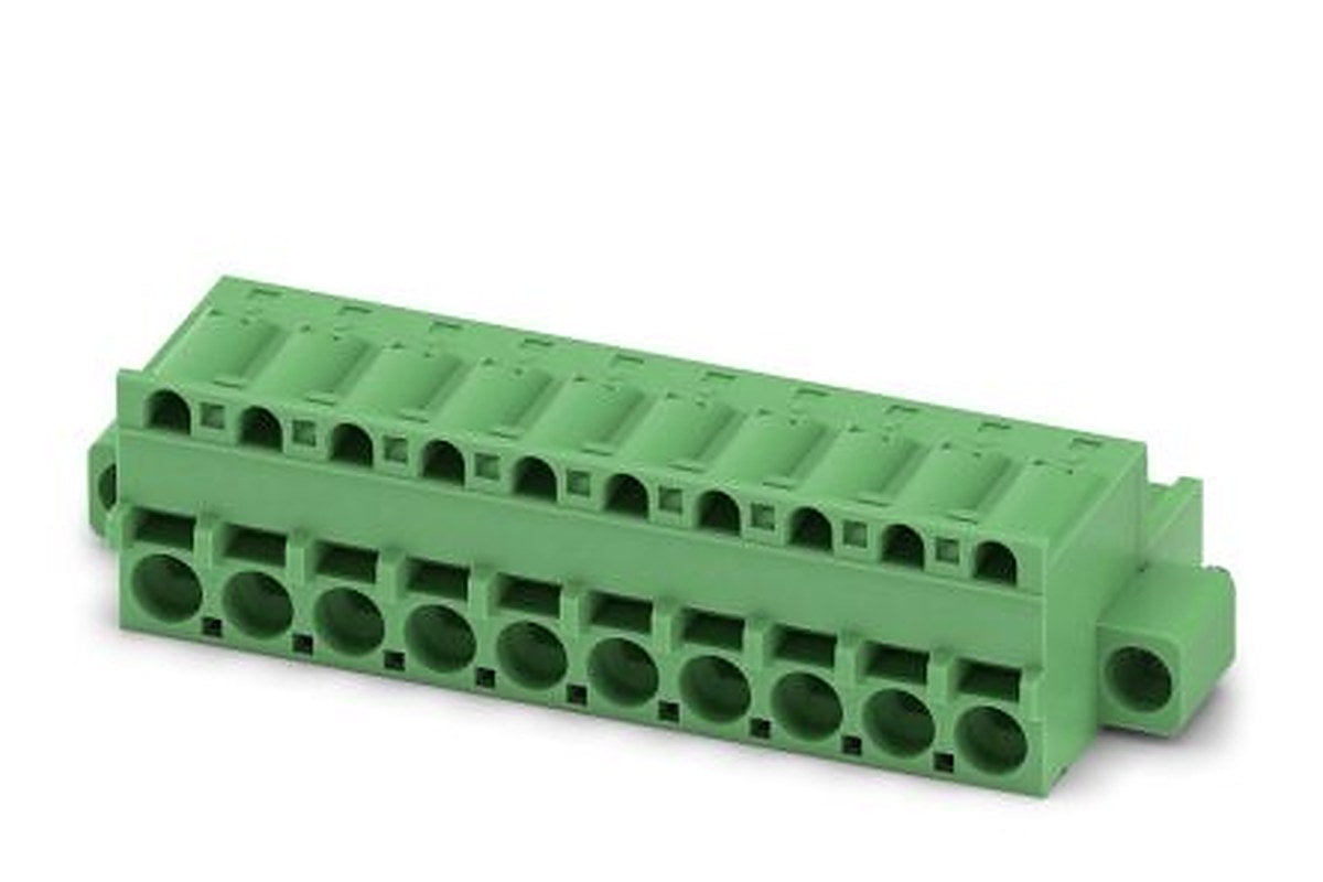 Phoenix Contact FKCS 2.5/10-STF-5.08 Series Pluggable Terminal Block, 10-Contact, 5.08 mm Pitch, 1 Row, 1975341