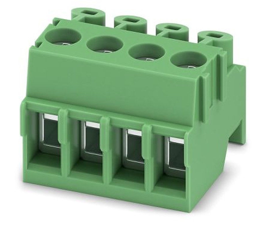 Phoenix Contact PT 1.5/4-PH-3.5 Series Pluggable Terminal Block, 4-Contact, 3.5 mm Pitch, 1 Row, 1984332