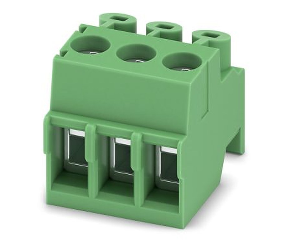 Phoenix Contact PT 1.5/ 3-PH-3.5-A Series Pluggable Terminal Block, 3-Contact, 3.5 mm Pitch, 1 Row, 1984471