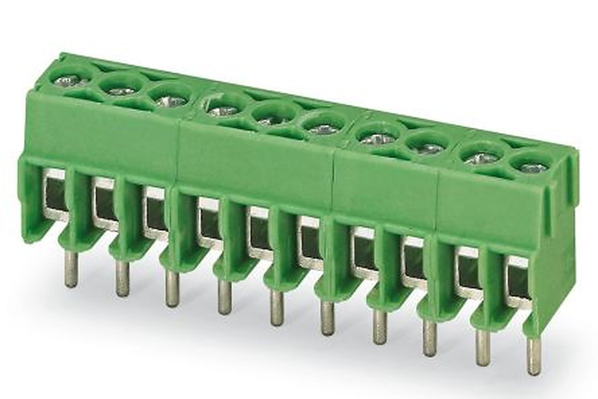 Phoenix Contact PT 1.5/8-3.5-H Series Straight PCB Terminal Block, 8 Contact(s), 3.5 mm Pitch, 1 Row