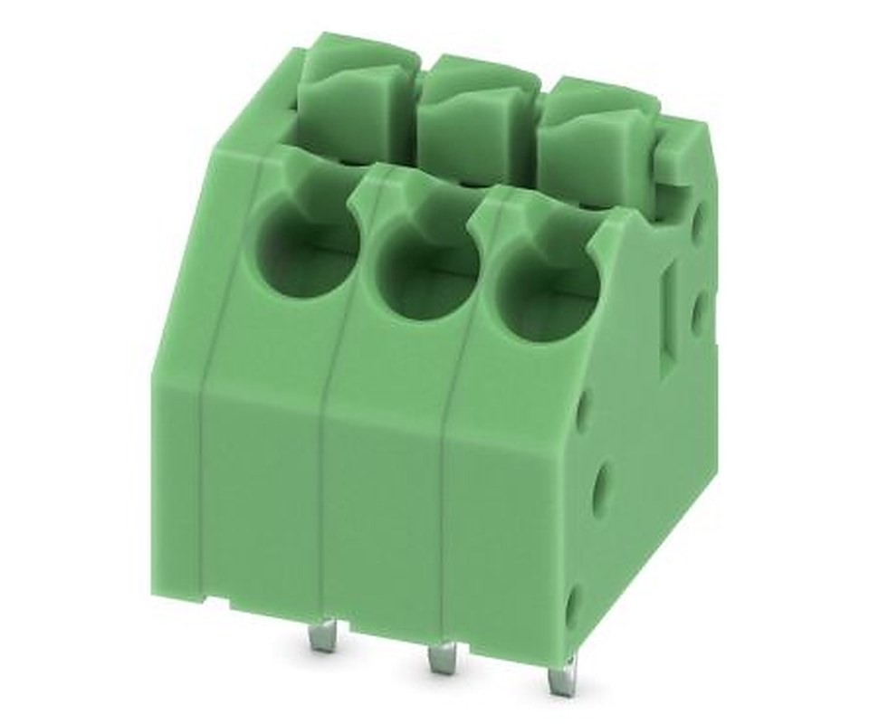 Phoenix Contact PTSA 1.5/3-3.5-F Series 45° PCB Terminal Block, 3 Contact(s), 3.5 mm Pitch, 1 Row