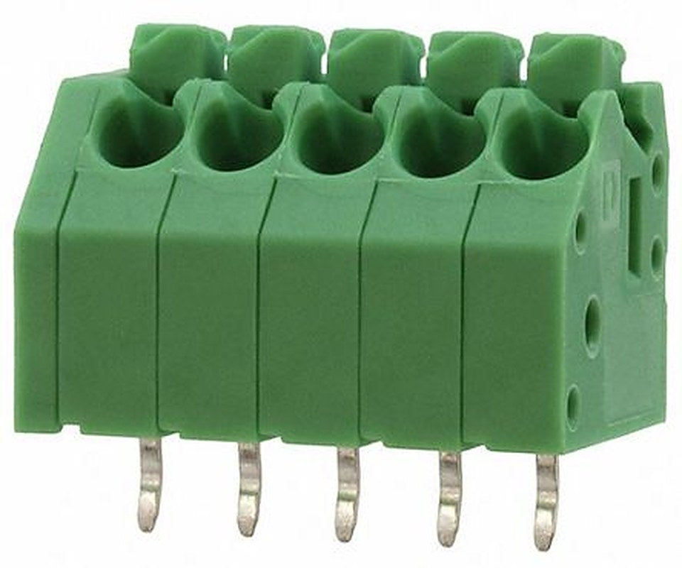 Phoenix Contact PTSA 1.5/5-3.5-F Series 45° PCB Terminal Block, 5 Contact(s), 3.5 mm Pitch, 1 Row