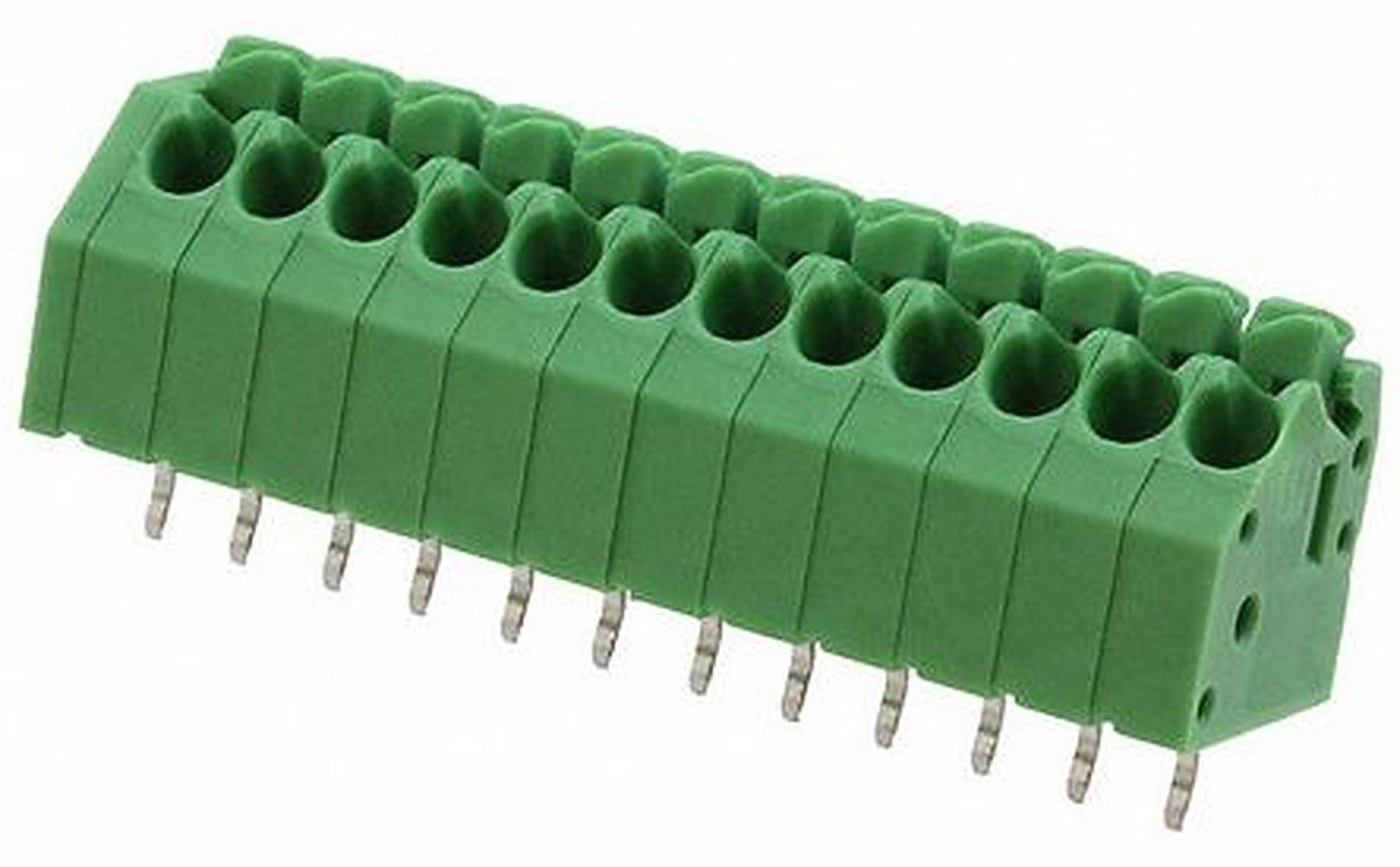 Phoenix Contact PTSA 1.5/12-3.5-F Series 45° PCB Terminal Block, 12 Contact(s), 3.5 mm Pitch, 1 Row