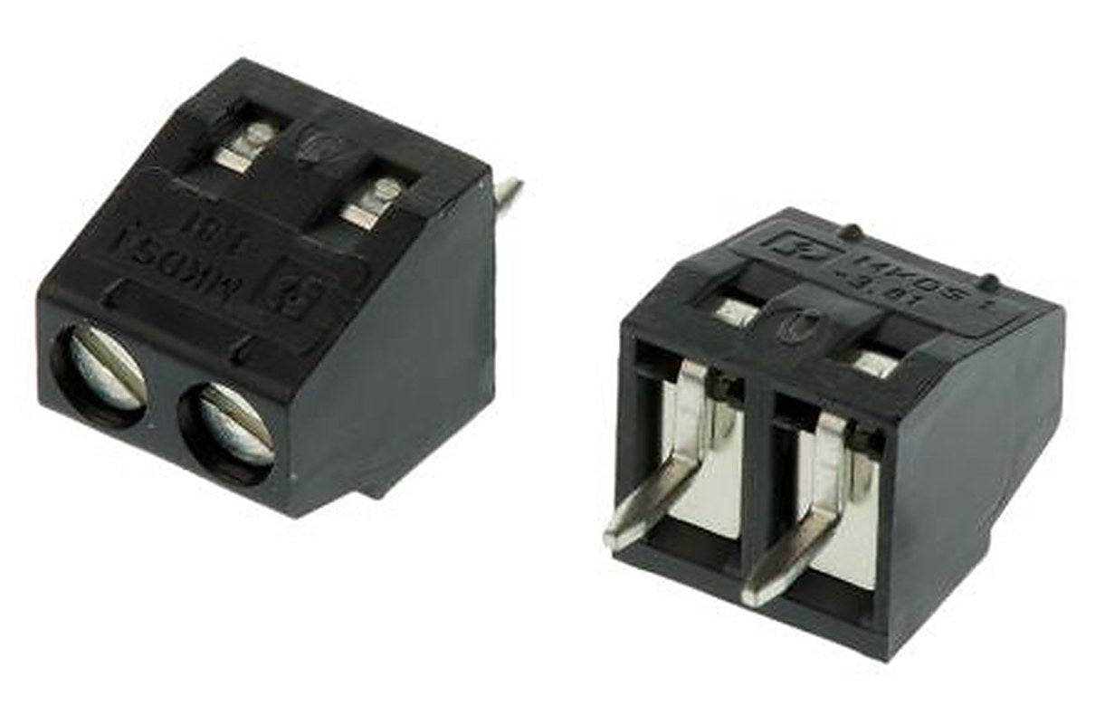 Phoenix Contact MKDS 1/ 2-3.81 HT BK Series PCB Terminal Block, 2-Contact, 3.81 mm Pitch, Through Hole, 1 Row Solder