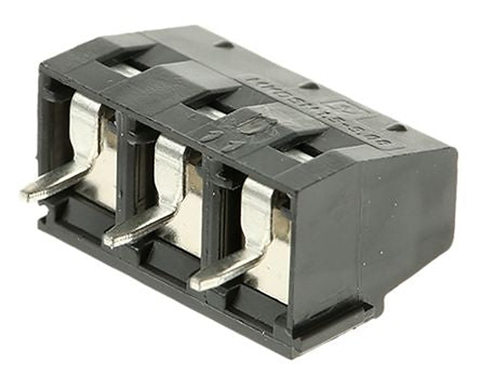 Phoenix Contact MKDSN 1.5/3-5.08 HT BK Series PCB Terminal Block, 3-Contact, 5.08 mm Pitch, Through Hole, 1 Row Solder