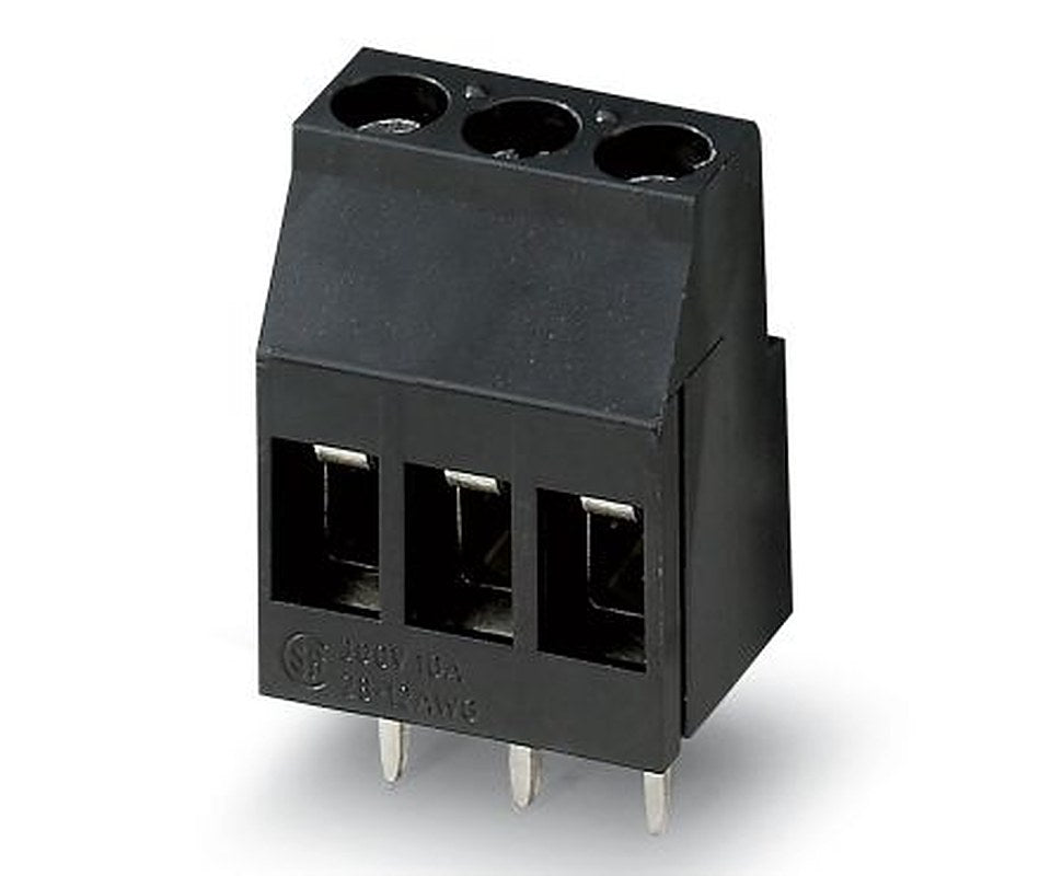 Phoenix Contact MKDS 3/ 3-5.08 HT BK Series PCB Terminal Block, 3 Contact(s), 5.08 mm Pitch, 1 Row